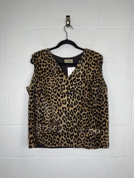 A Winter Product VINTAGE Faux Fur V Neck